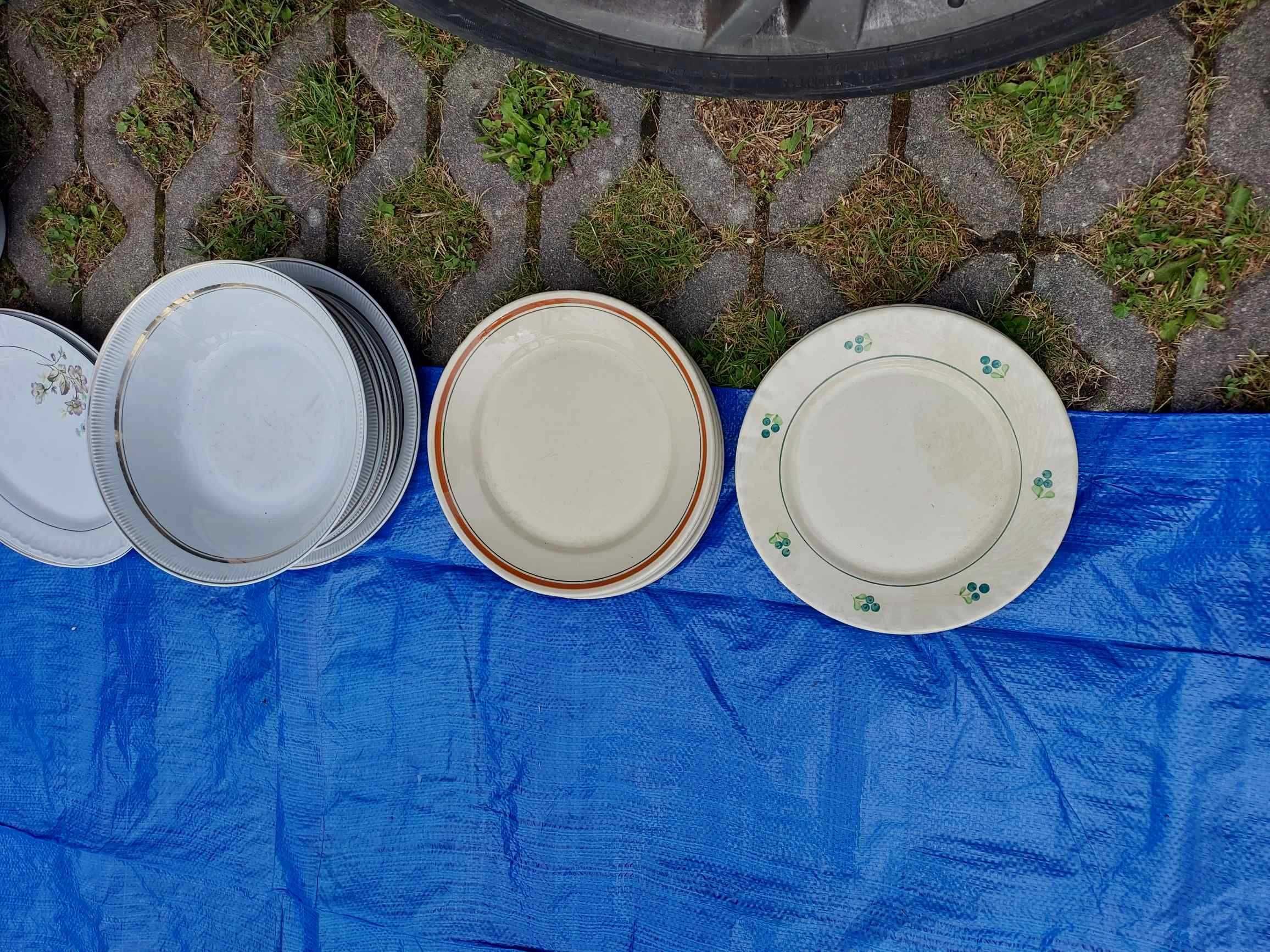 Talerze porcelana zastawa komplet