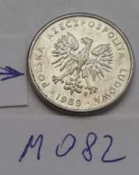 DS M082, stara moneta 2 zł złote 1989 niedobita polska starocie