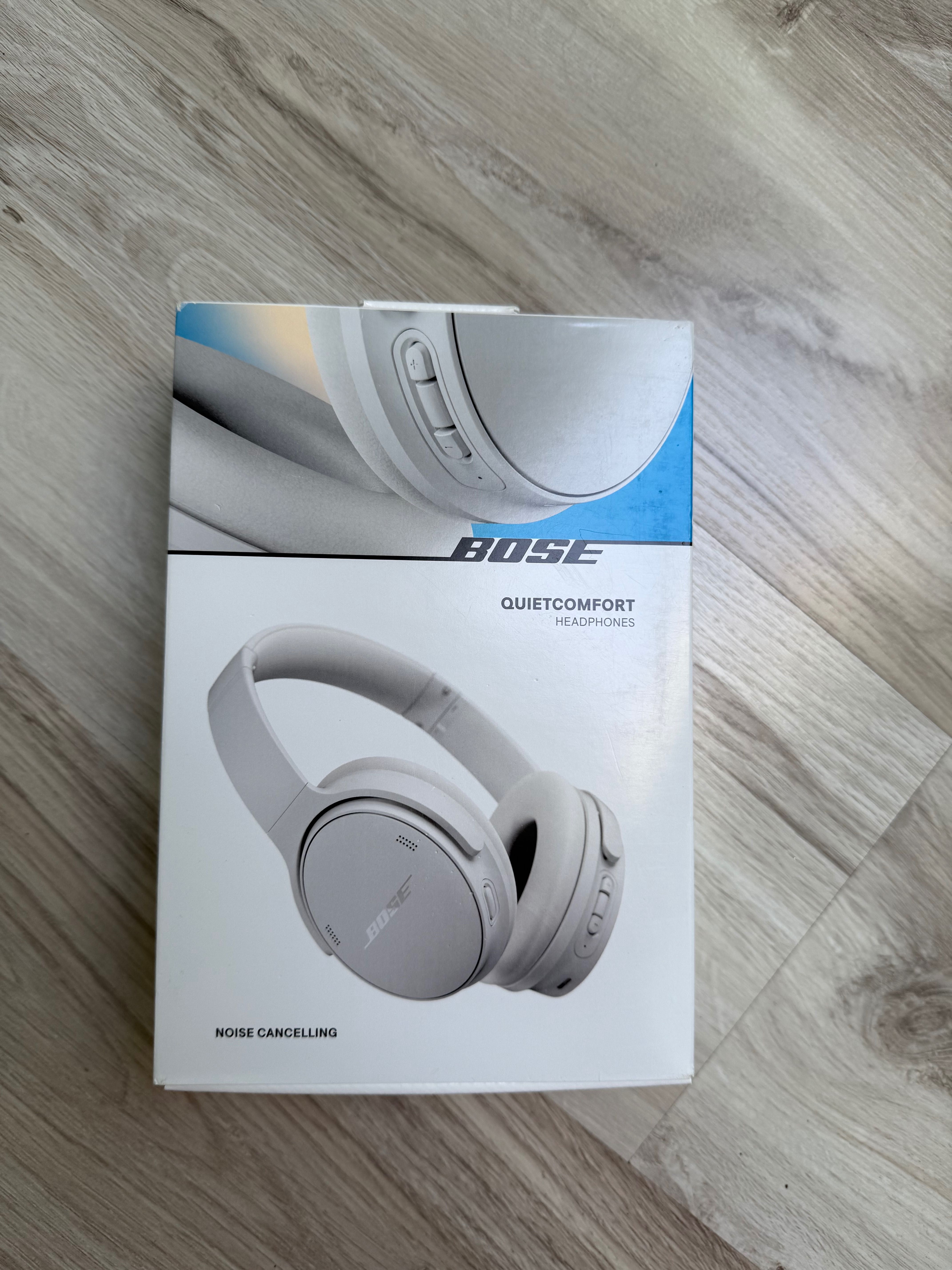 bose quietcomfort headphones białe