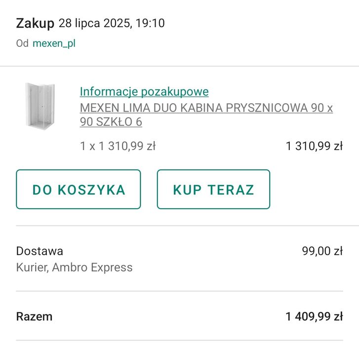 Mexen Lima Duo kabina prysznicowa składana 90 x 90 cm, transparent, ch