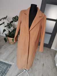 Nowy długi karmelowy płaszcz Capsule Outwear rozmiar 44 nowy z metkami