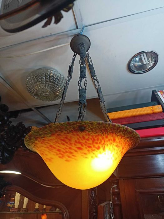 Candeeiro 2 Apliques Vidro Colorido