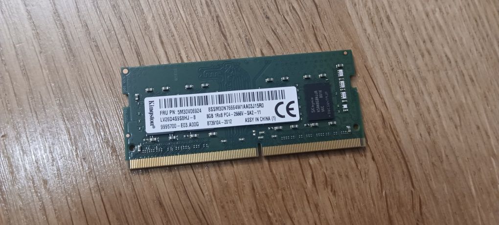 Оперативна пам'ять ddr4 для ноутбука на 8gb , 2666v Kingston