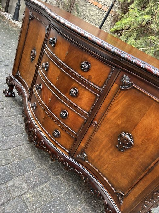 Antyczna Komoda Lwie Łapy Kredens Bufet Uniakt Antyk Po Renowacji