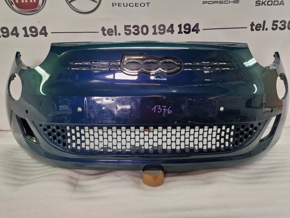 FIAT 500 E II ELECTRIC / ELEKTRYK 20- ZDERZAK PRZEDNI PRZÓD NA 6xPDC 6X PDC , NR 735714063 / 735714055 , + ZNACZEK , NR ZNACZKA 735710608 , NR AUKCJI NZ1376