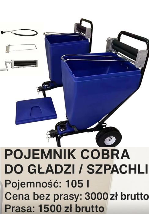 Zbiornik do gładzi szpachli 105l bez prasy
