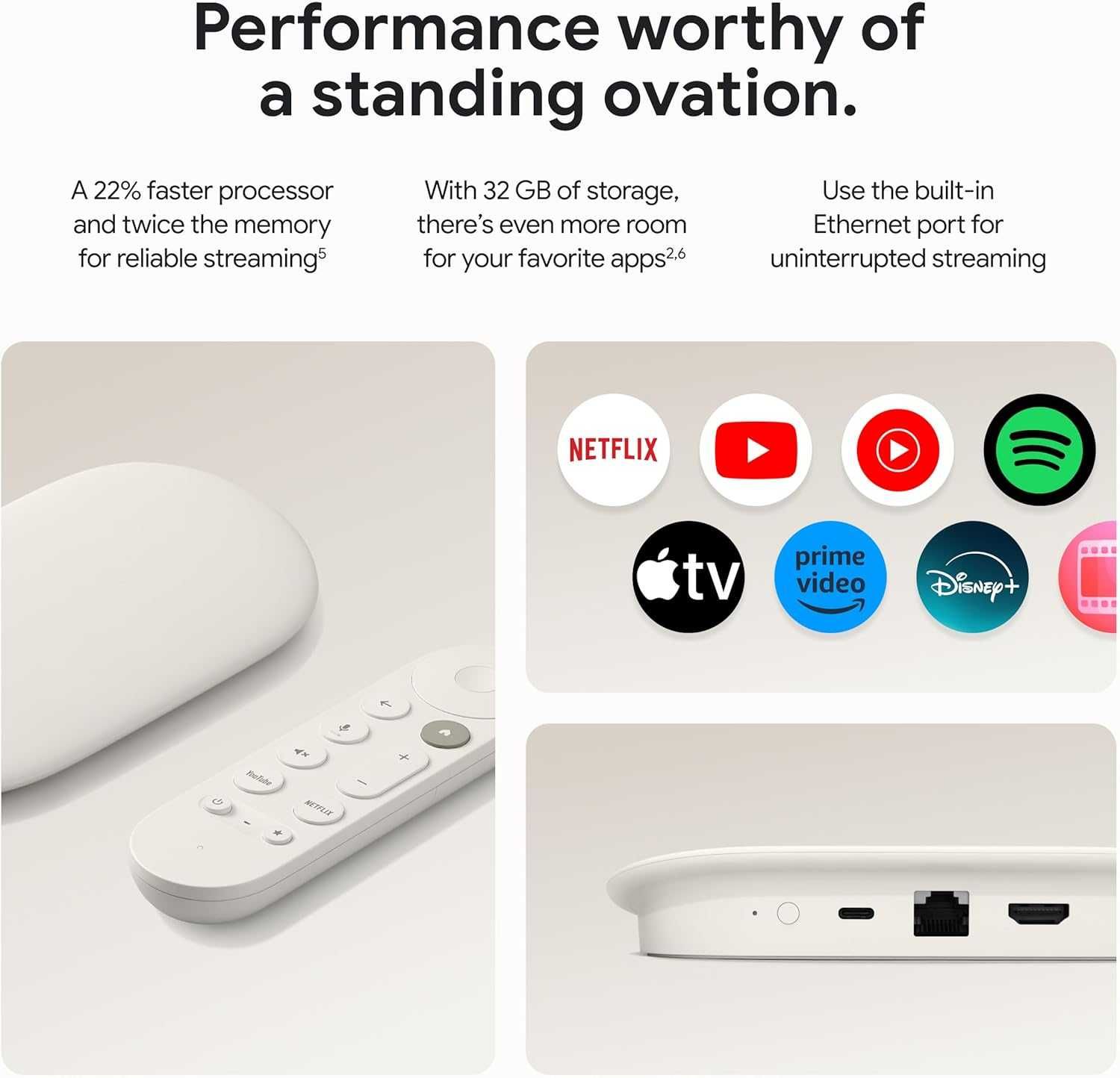 Google Chromecast HD, 4K (Оригінальні) також (Streamer, Ultra, 3Gen)