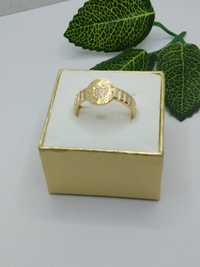 Złoty pierścionek grecki motyw, złoto 585 r.22