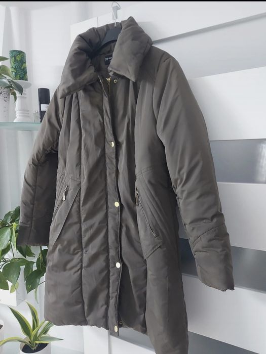 Kurtka zimowa XXXXL damska ciepla z kapturem futerko płaszcz