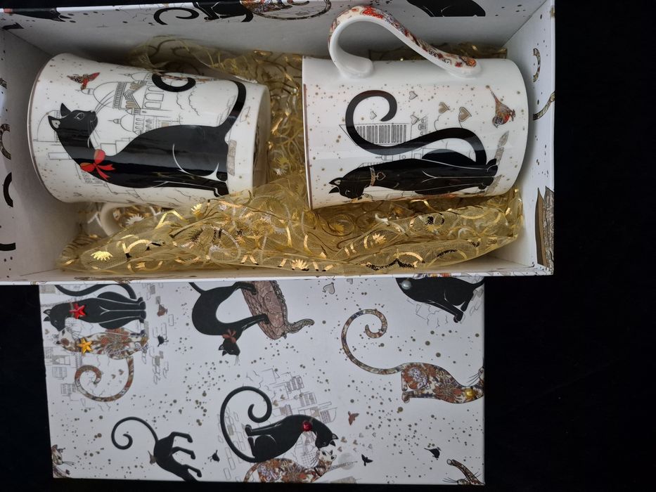 Kubki z porcelany Queen Isabell Zakochane koty