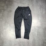 MĘSKIE Dresy Sportowe Adidas Szare Śliskie Kieszonki Małe Logo Joggery