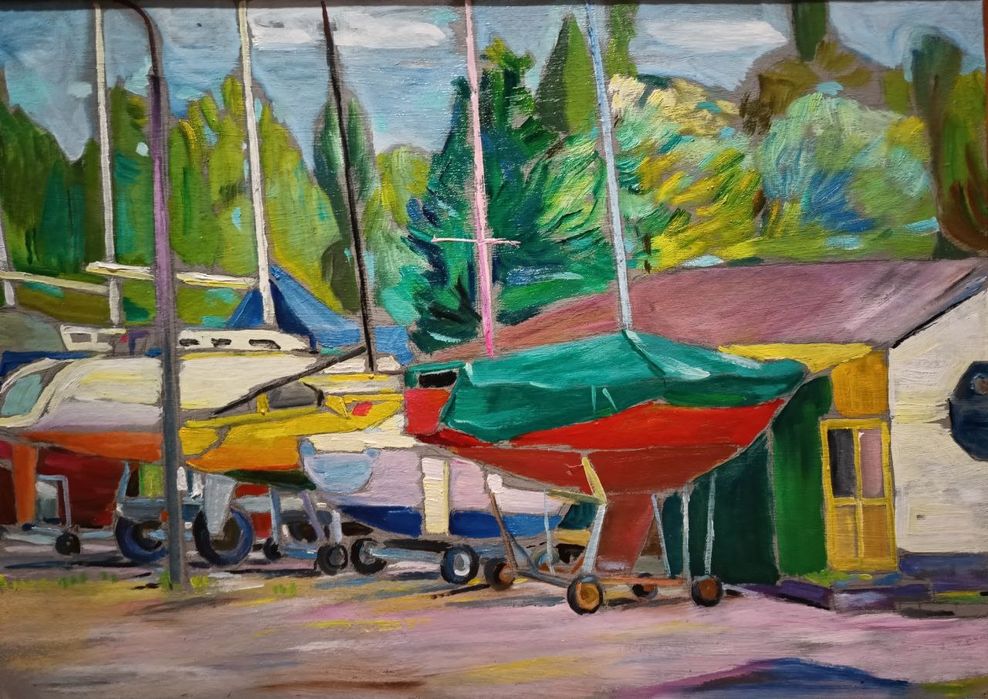 Картина черкасьго художника В. Бабченко "Яхт клуб"
" Яхт клуб"