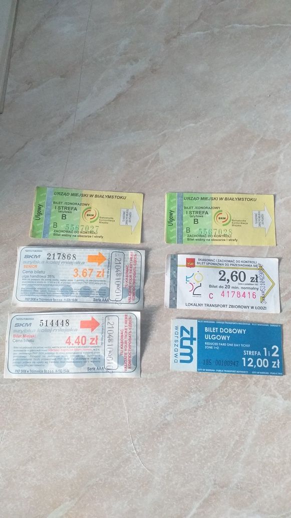 Stare bilety dla kolekcjonerów