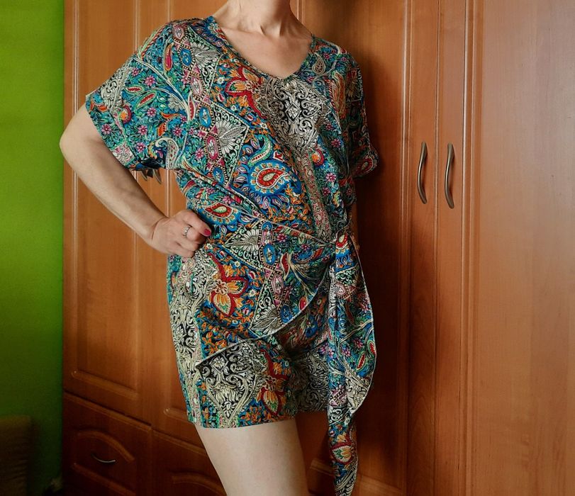 Bluzka w stylu Boho z krótkim rękawem