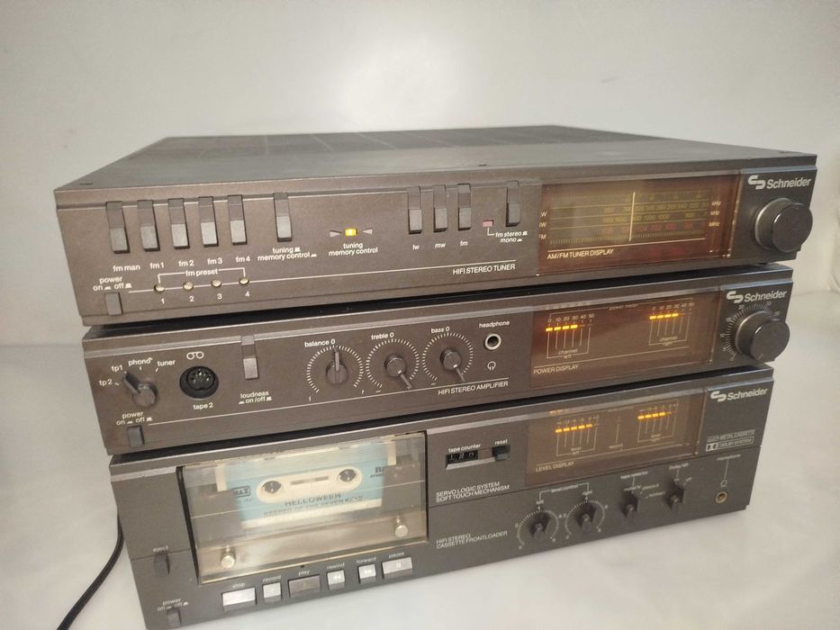 Retro wieża Schneider Tuner Wzmacniacz Magnetofon