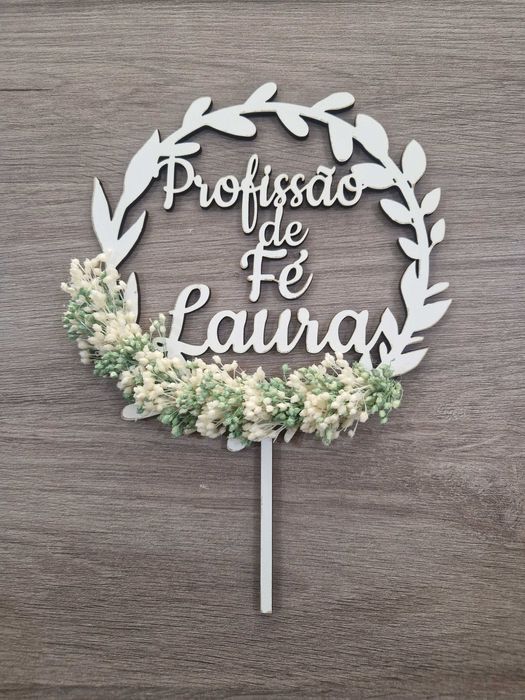 Topos Bolo em Madeira personzalizados