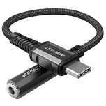 Acefast kabel audio USB Typ C - 3,5mm mini jack (żeński) 18cm, DAC, AU