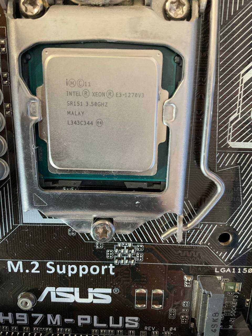 Комплект Asus H97M-PLUS +  i7 4770(Intel XEON E3-1270 v3) + 16gb DDR3