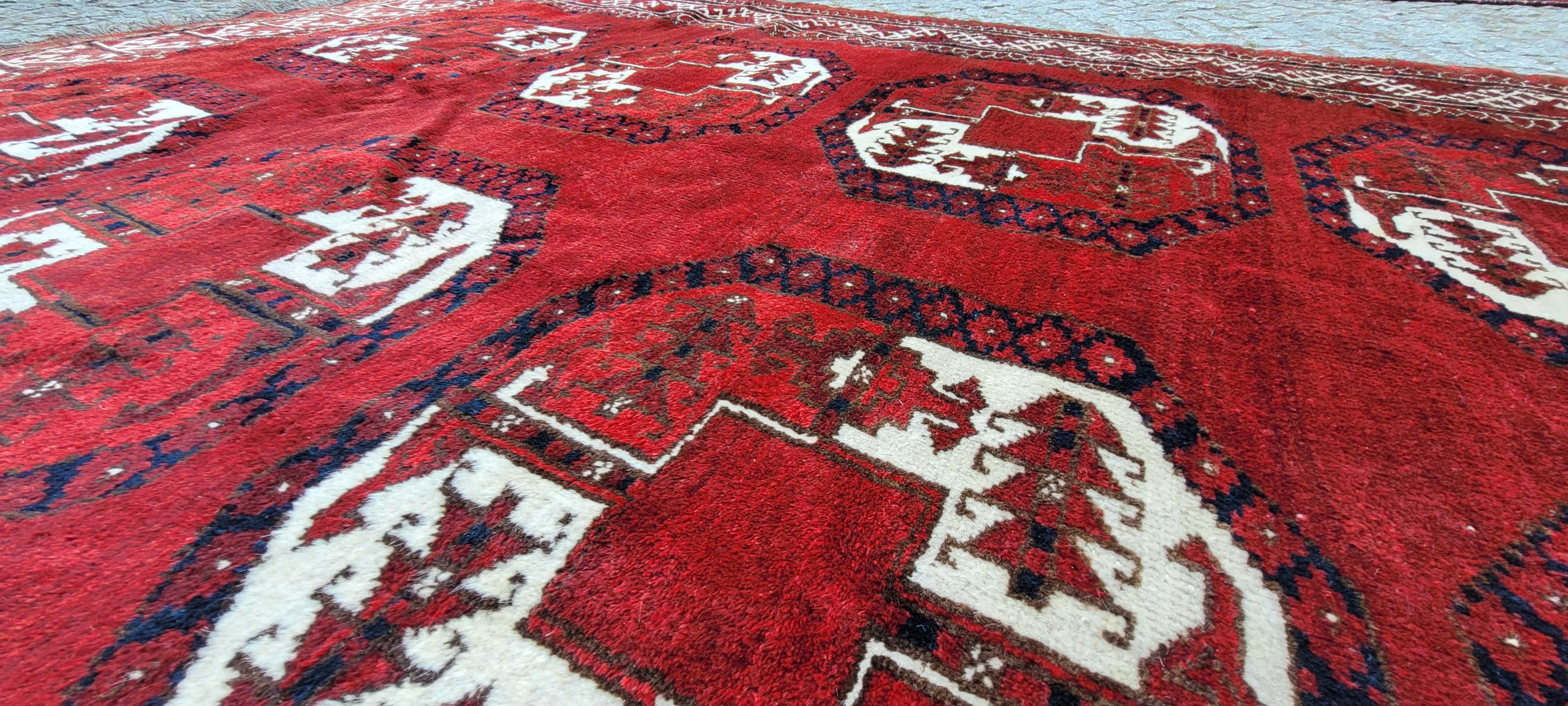 -70% unikat oryginalny stary r. tkany dywan Afgan wełna 245/250 Cena!
