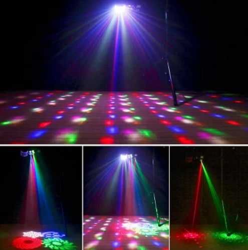 Світловий прилад для світлового шоу 4 в 1  Лазер Дерби Стробоскоп