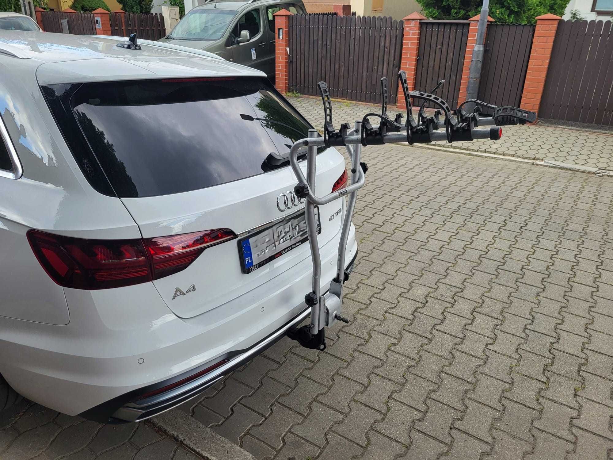 Bagażnik na hak na 4 rowery - Thule + listwa ośw. gratis