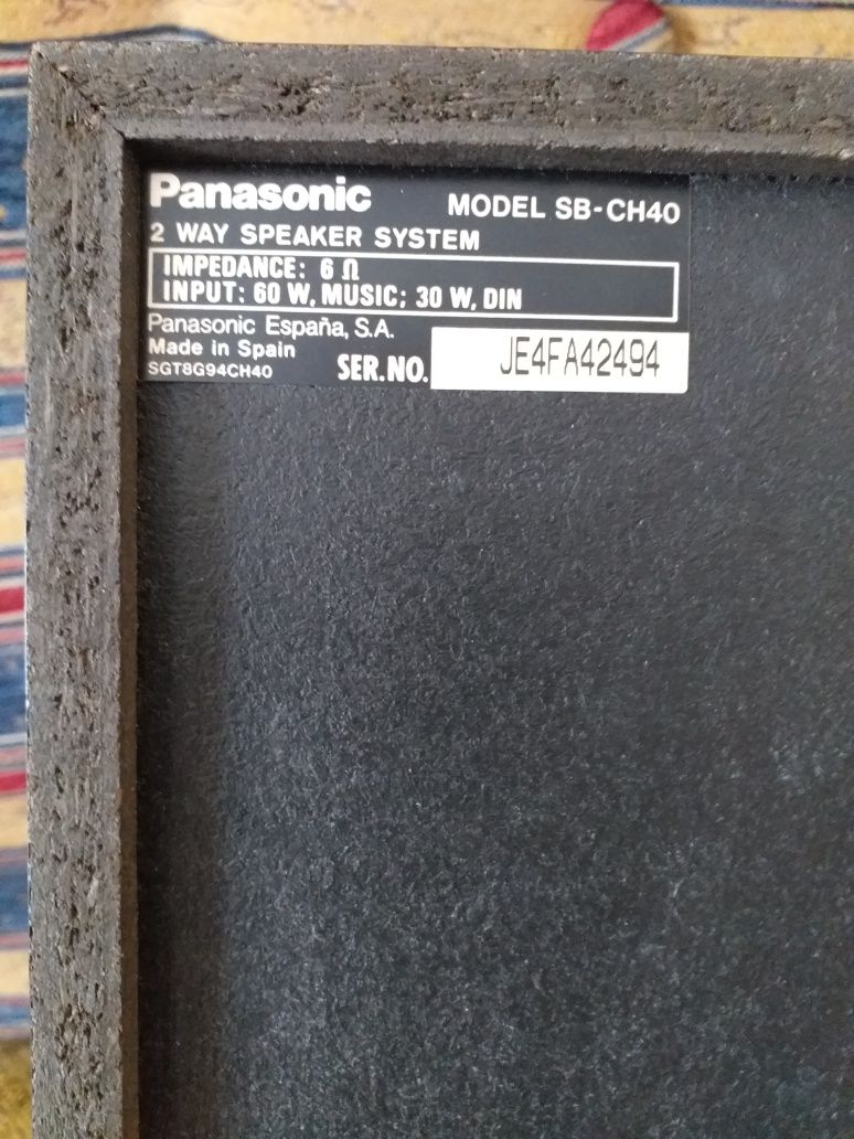 Kolumny  Panasonic SB CH 40.