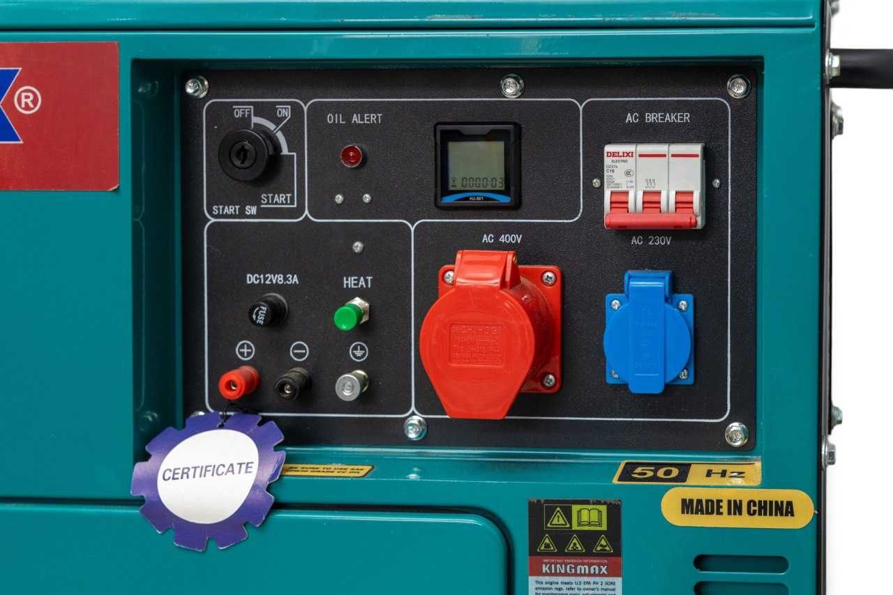 Безшумний дизельний генератор KINGMAX KM14500T3 5,4 кВт