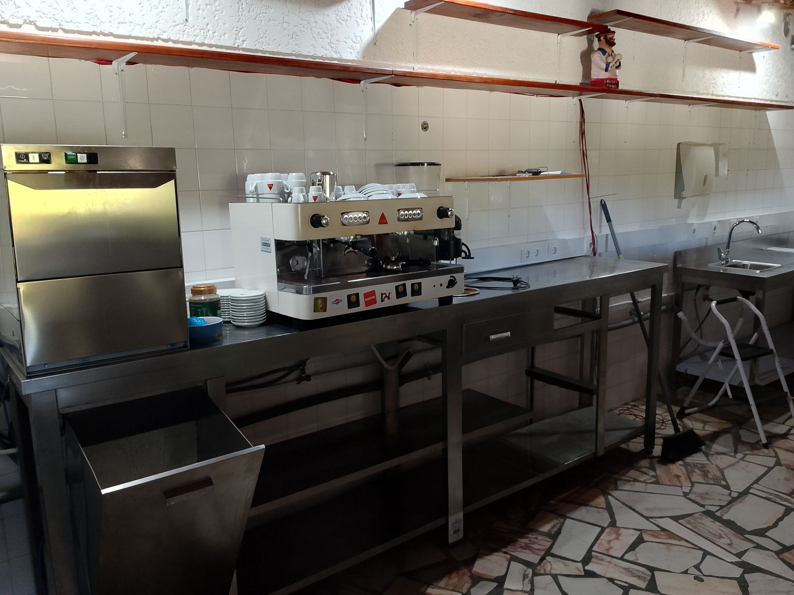 Bancada de inox com 3 metros