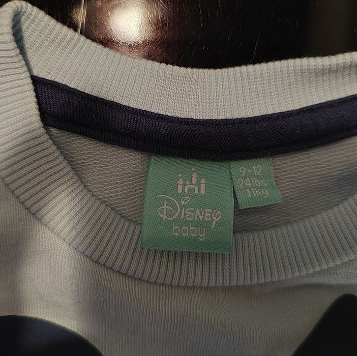 Błękitna bawełniana bluza niemowlęca Disney 80/86 cm