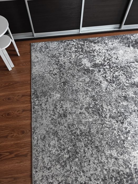 Килим ковер сірий абстракція 2.5м*3.0 м витебск чорно-білий