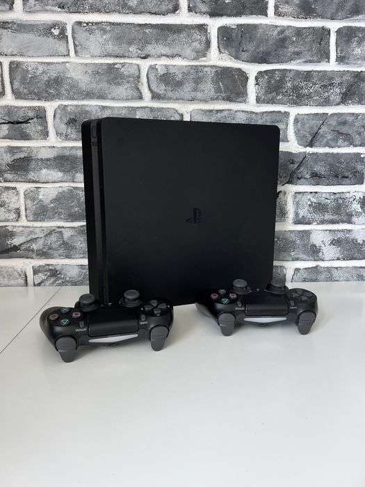 Ps4 slim 1 tb - 18 игр, 2 джйостика - пс4 слим