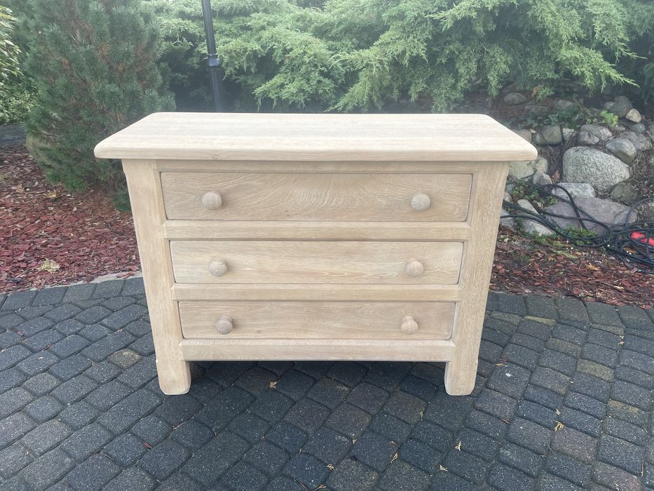 Komoda dębowa stylowa ludwikowska szuflady oczyszczona stan surowy