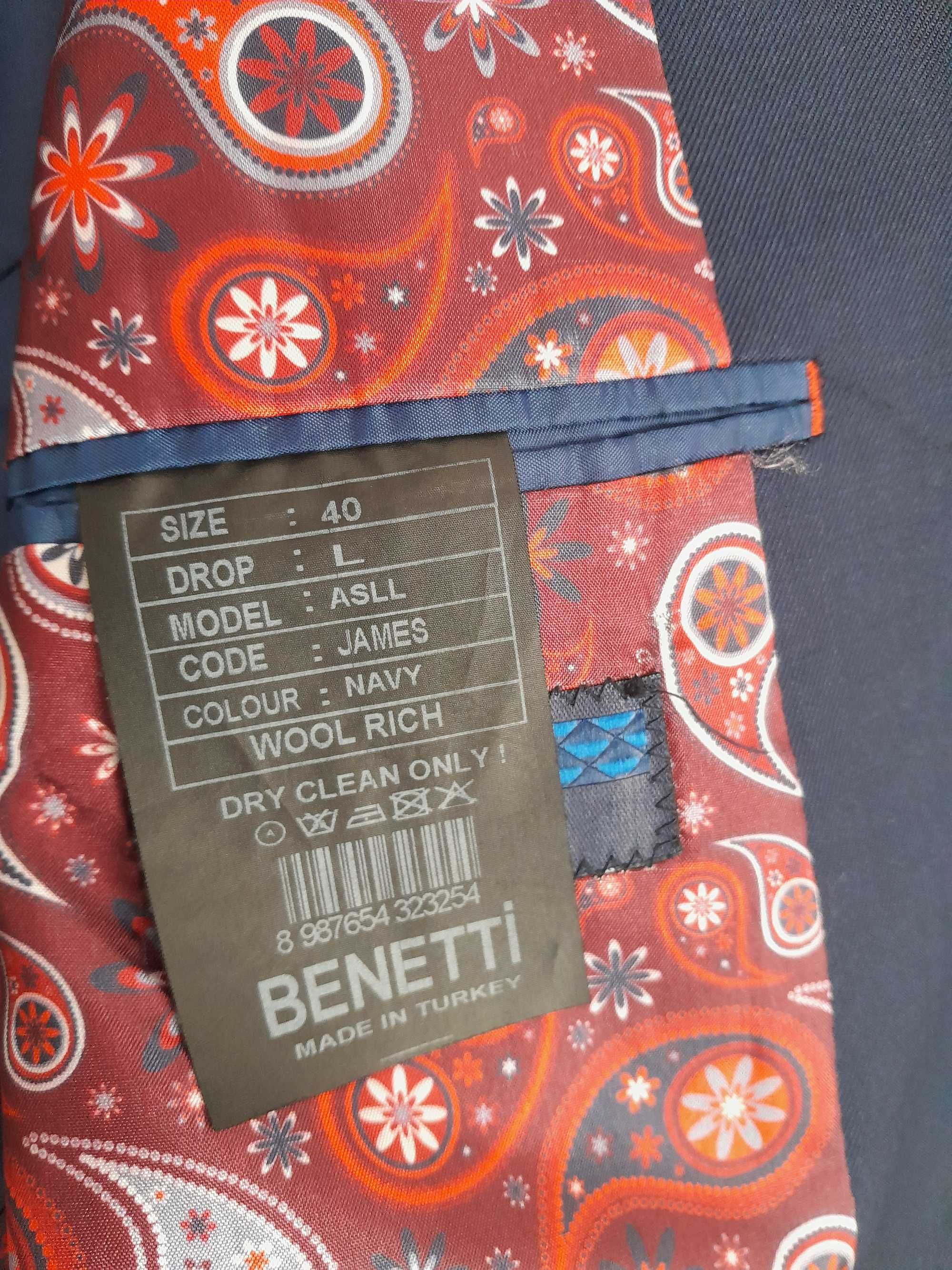 garnitur młodzieżowy granatowy Benetti roz.S/ M 170-176cm