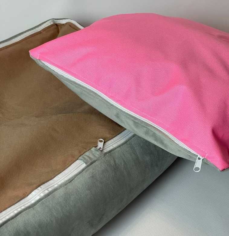 Лежак для собаки або кота рожевий. Велюр антикіготь +подарунок