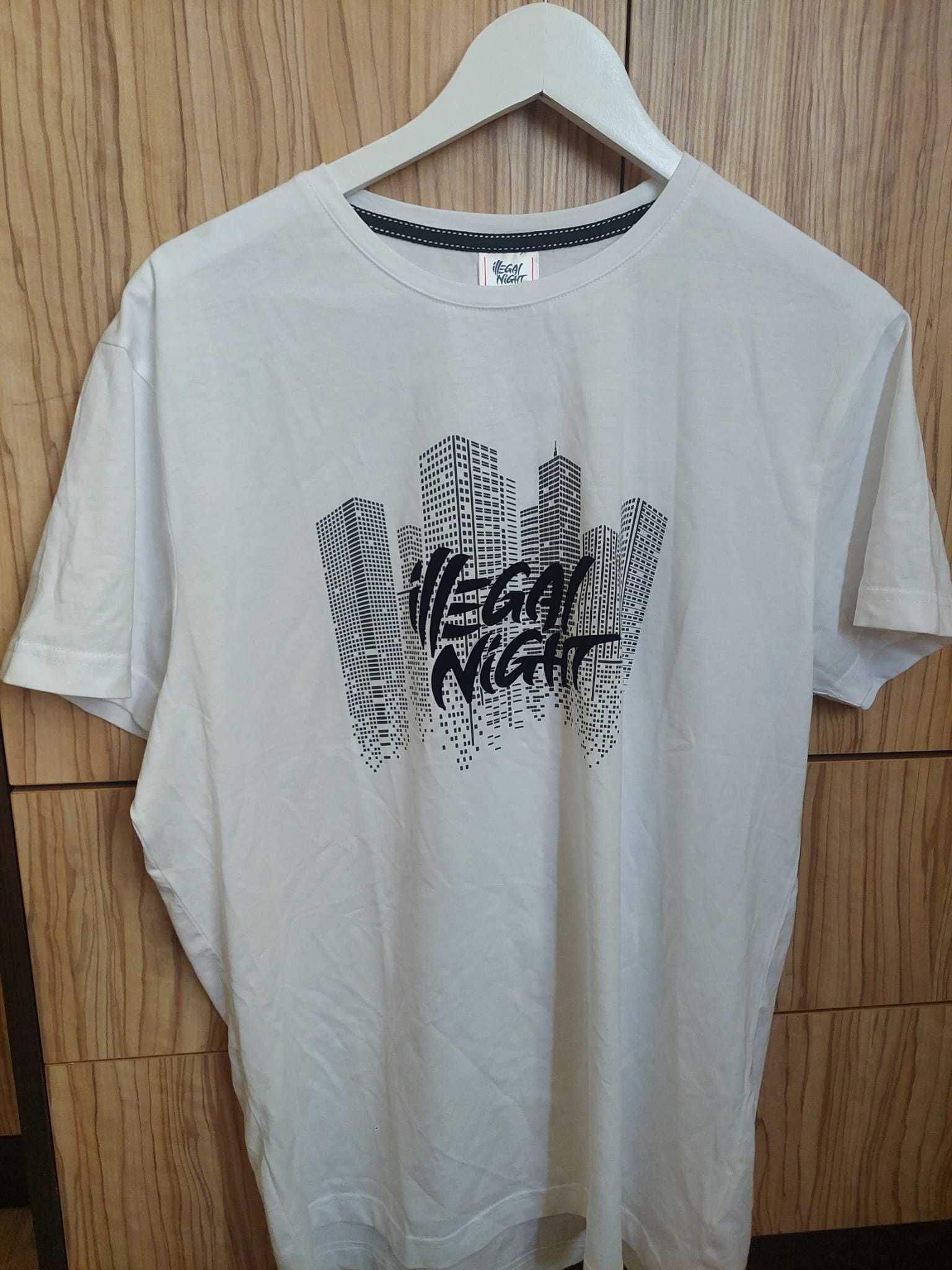 Biała koszulka illegal night rozmiar XL stan 10/10