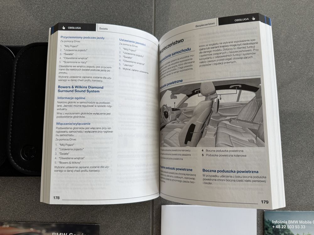 BMW 5 G30 limuzyna instrukcja obslugi polska nowa
