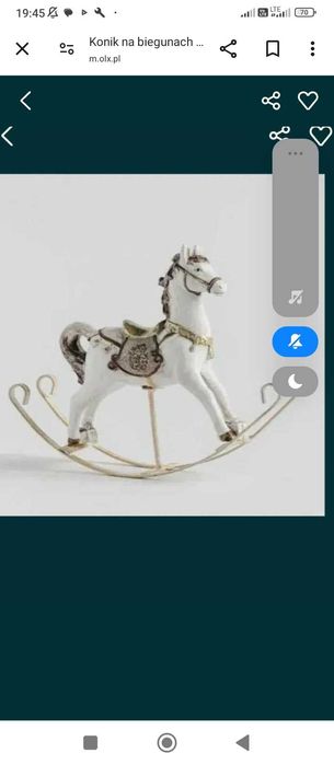 Konik na biegunach dekoracja do pokoju dziecięcego Glamour konik figur