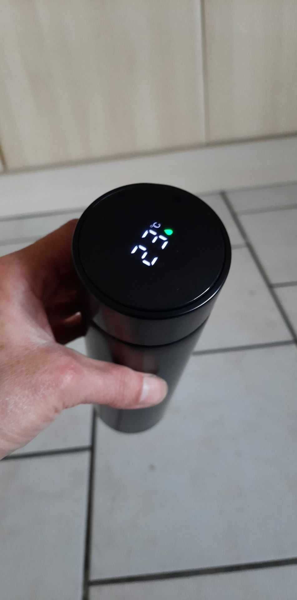 TERMOS / KUBEK TERMICZNY z wyświetlaczem Logit MUG-002 czarny TANIO