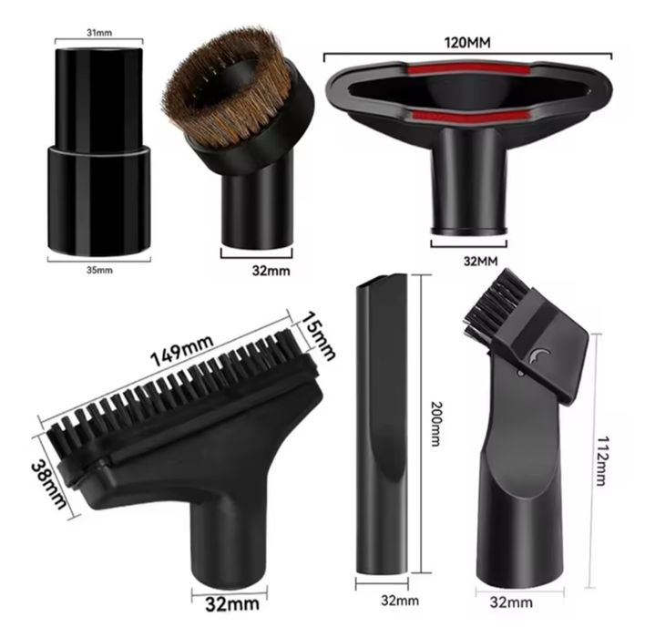 Універсальний комплект насадок до пилососа 6 шт