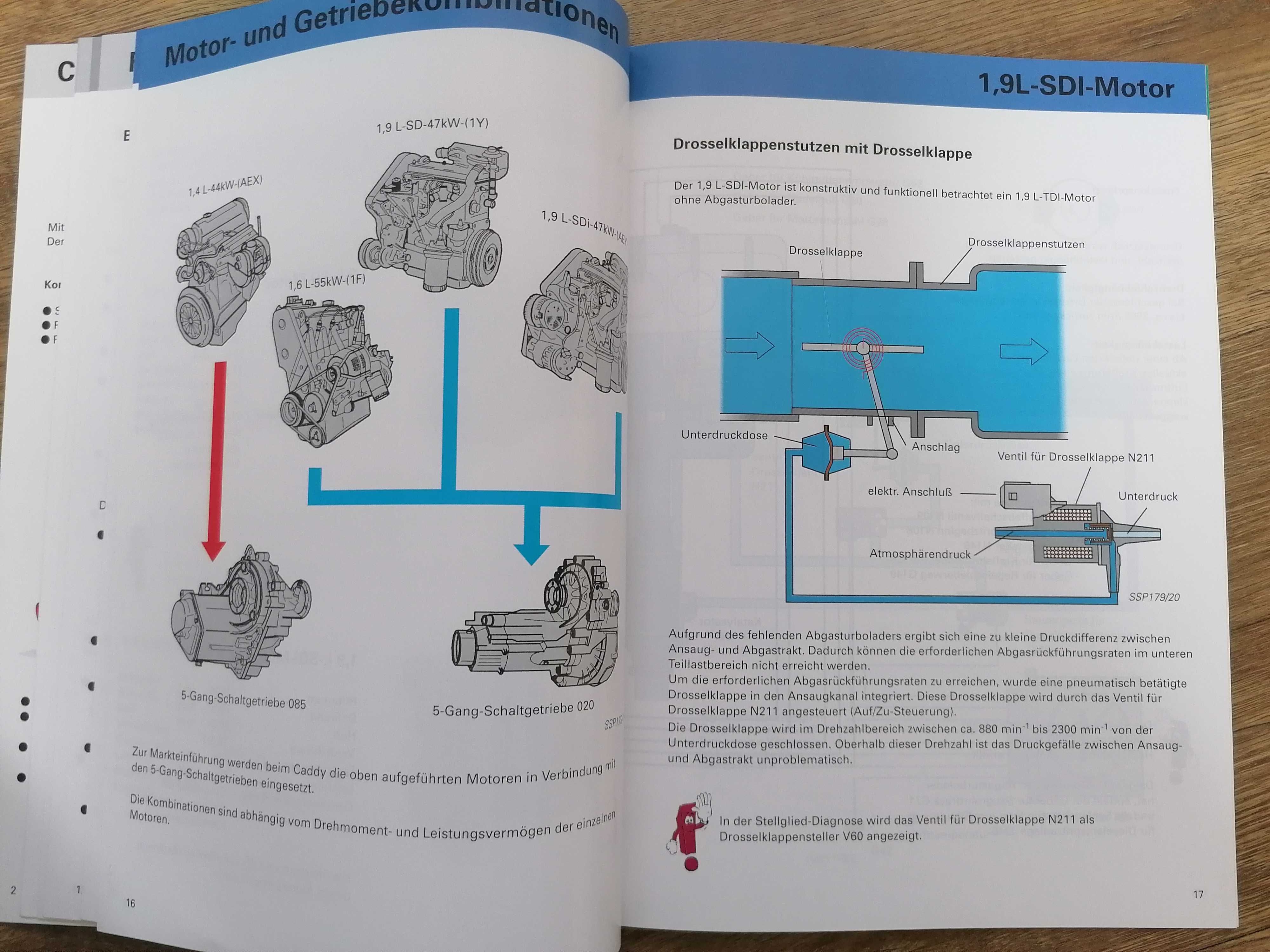 Prospekt VW Service CADDY  Funkcje konstrukcji