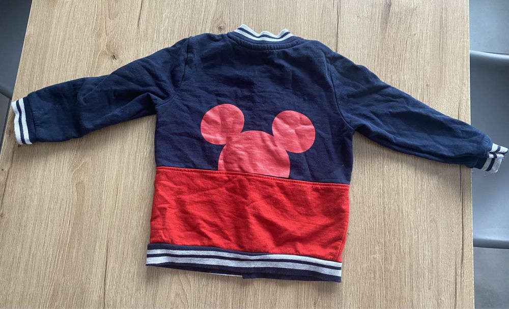 Bluza granatowo czerwona Mickey rozmiar 86 12-18 mcy Pepco