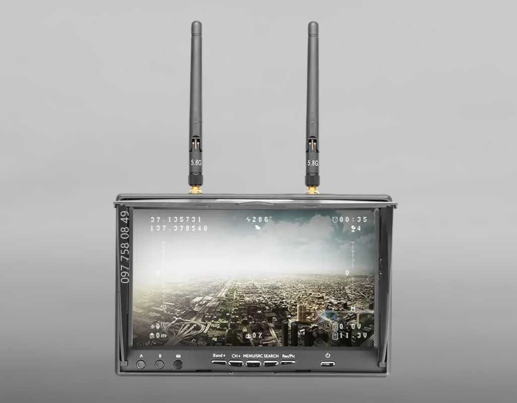 LCD5802D + DVR + приймач 5.8 GHz на 40 каналів FPV Монітор (5802 D)