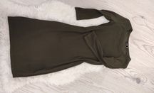 Sukienka S bawełniana dopasowana elastyczna, khaki