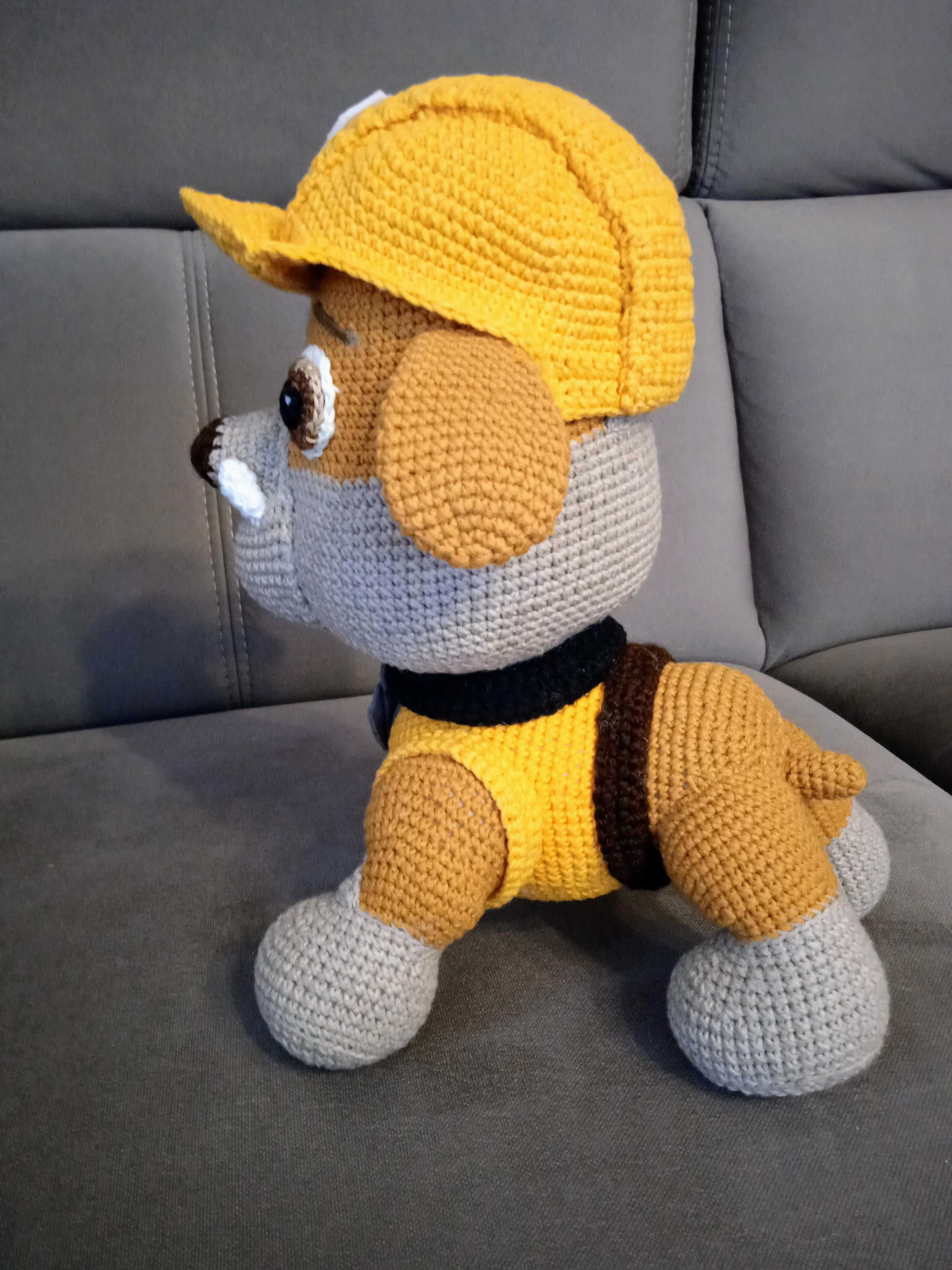 Rubble, Psi Patrol, maskotka na szydełku, amigurumi