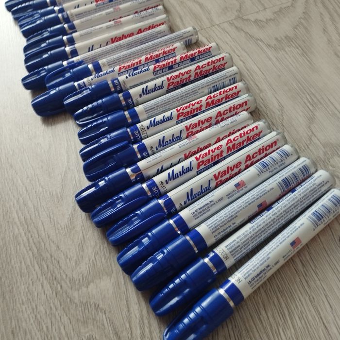 Marker przemysłowy kryjący Valve Action Paint niebieski 
Cena za 23 sz