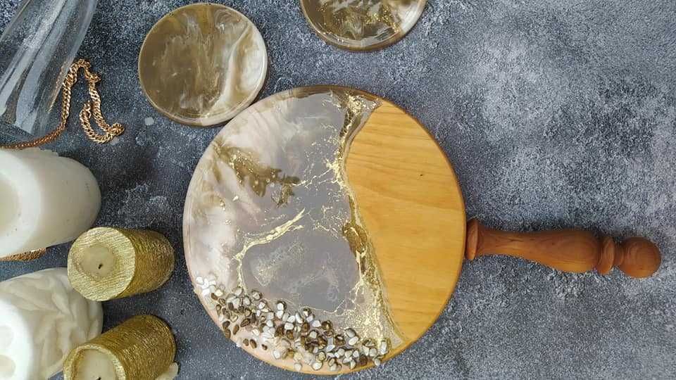Кухонный набор доска и две подставки