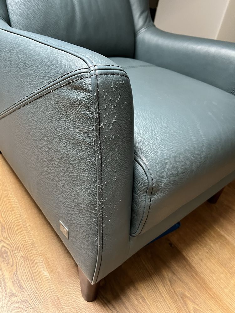 Fotel skóra naturalna plus podnóżek Etap sofa