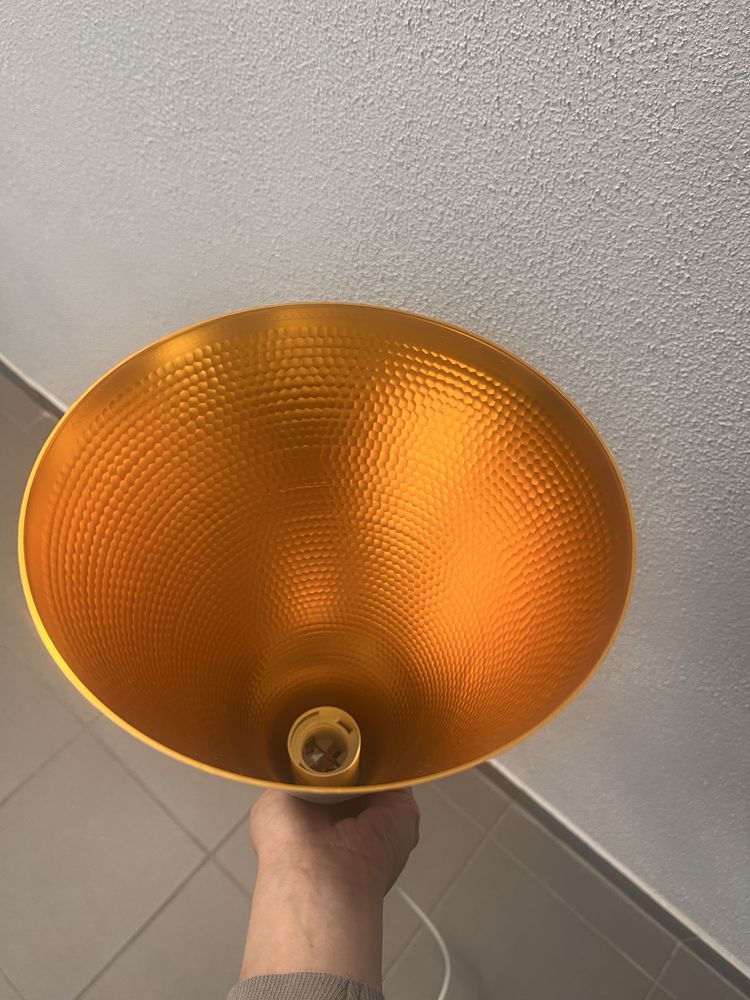 2 lampy wiszące biało-złote