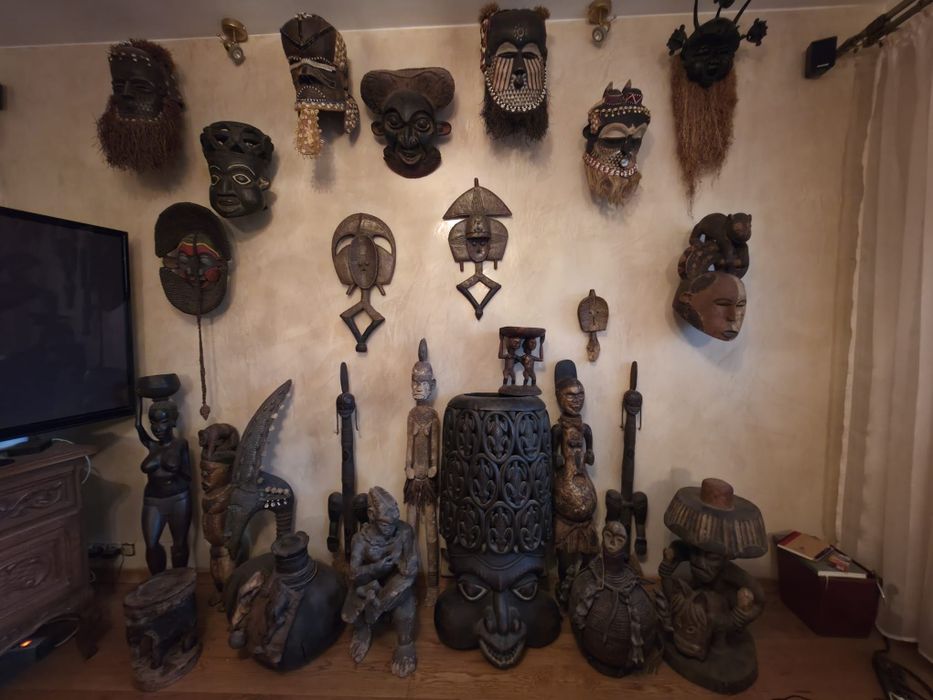 maski afrykańskie ,figury, rzeźby, artefakty  sprzedam