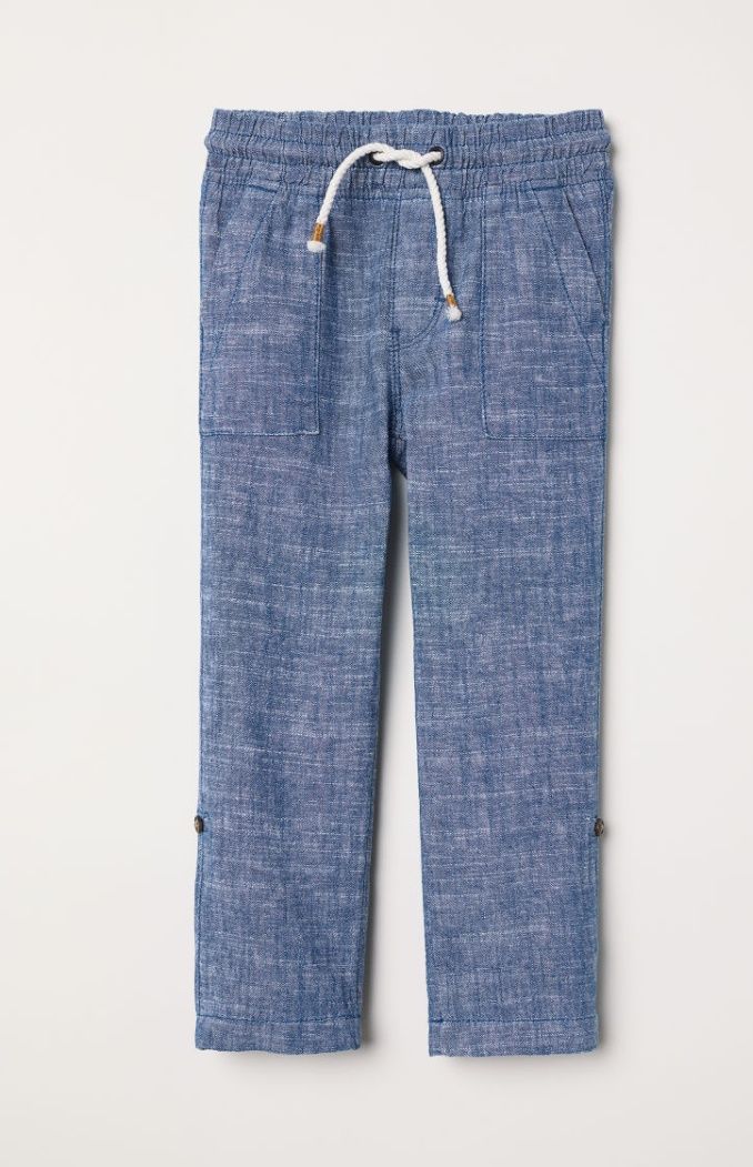 H&M Spodnie z wywijaną nogawką 4-5 lat